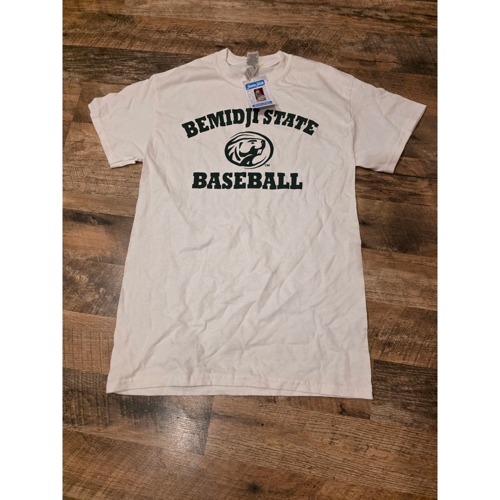 Gildan Bemidji State University Beavers Baseball T-Shirt White Small NWT BSU
